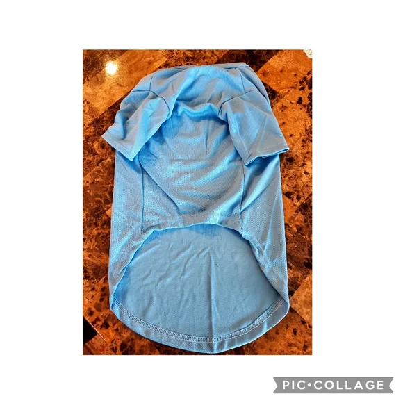 Blue Polyester Dog Shirt with sleeves XXL - Picture 3 of 7
